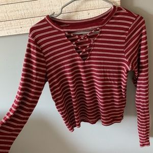 Stripped cross long sleeve